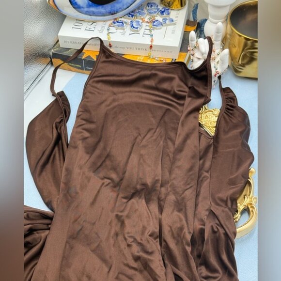 🆕 RAT & BOA 🧿 NWOT Deia Slinky Little Brown Jersey Dress, Sz S US 4 - Picture 11 of 14